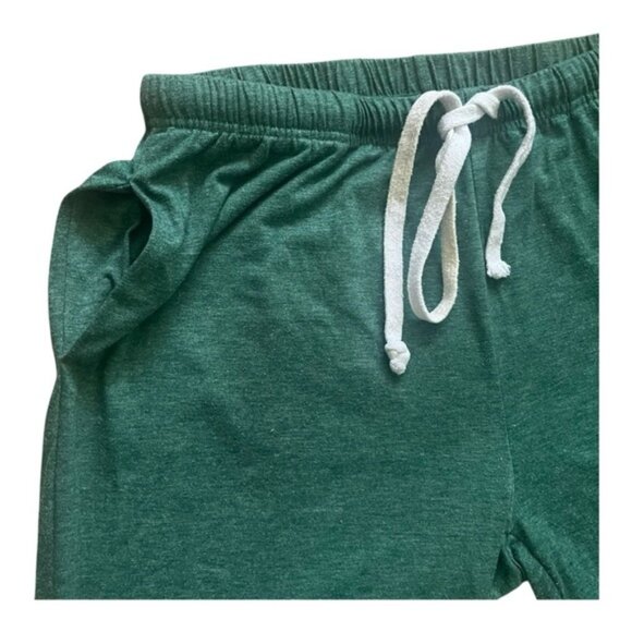 Women L green casual  launch pants elastic waist drawstring straight leg - Picture 8 of 15